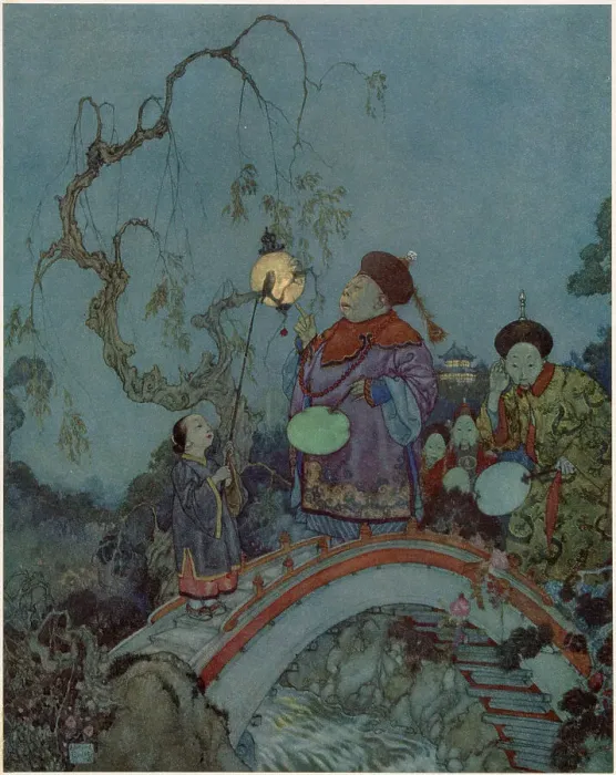 Framed Print : The Nightingale - Edmund Dulac Framed Print : The Nightingale - Edmund Dulac