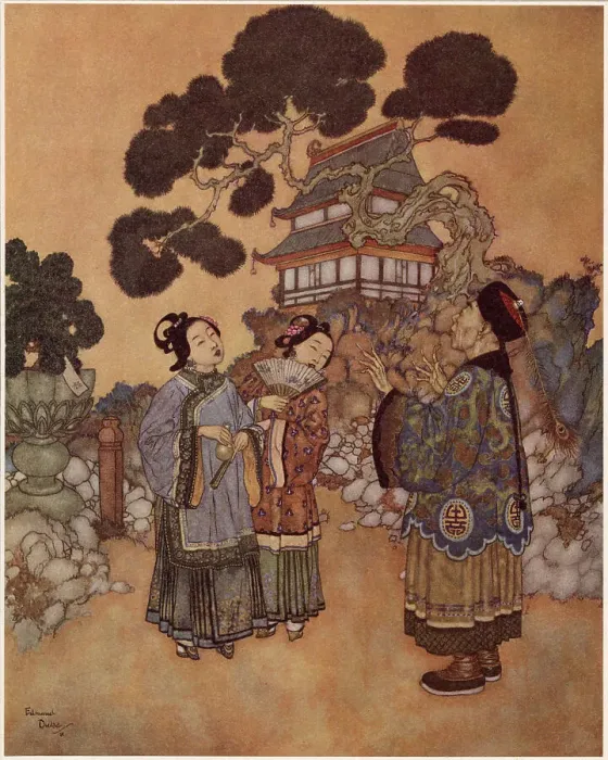 Framed Print : The Nightingale - Edmund Dulac Framed Print : The Nightingale - Edmund Dulac