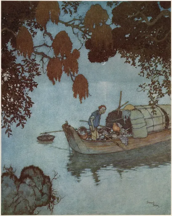 Framed Print : The Nightingale - Edmund Dulac Framed Print : The Nightingale - Edmund Dulac