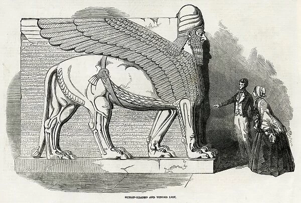 Nineveh Sculpture at the British Museum, London, 1850
