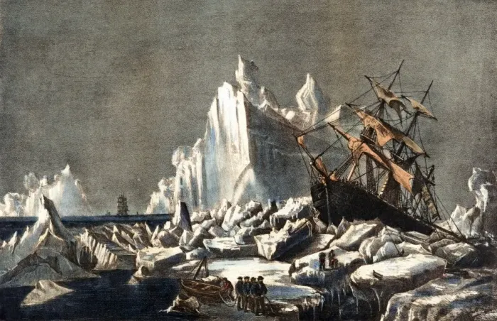 Framed Print : Nipped in the Ice while whaling Framed Print : Nipped in the Ice while whaling