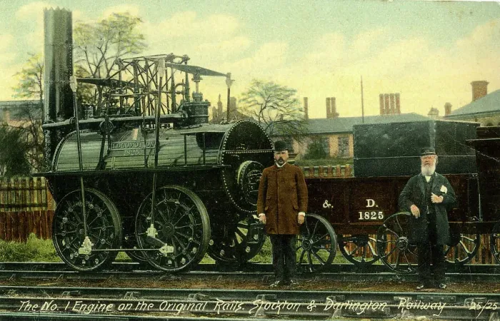 Framed Print : No. 1 Engine on original rails, Stockton & Darlington Railwa Framed Print : No. 1 Engine on original rails, Stockton & Darlington Railwa