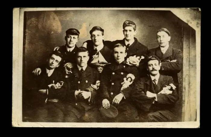 Framed Print : No. 2 Pilot Boat crew, Point Lynas, Anglesey Framed Print : No. 2 Pilot Boat crew, Point Lynas, Anglesey
