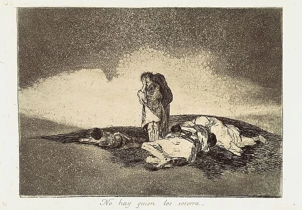 There is no-one to help them. Plate 60 of The Disasters of W
