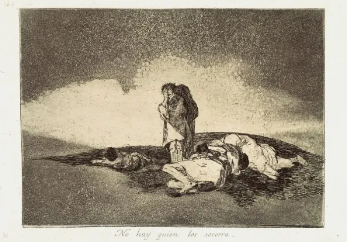 Framed Print : There is no-one to help them. Plate 60 of The Disasters of W Framed Print : There is no-one to help them. Plate 60 of The Disasters of W