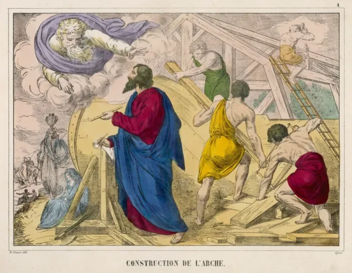 Framed Print : Noah Builds his Ark Framed Print : Noah Builds his Ark