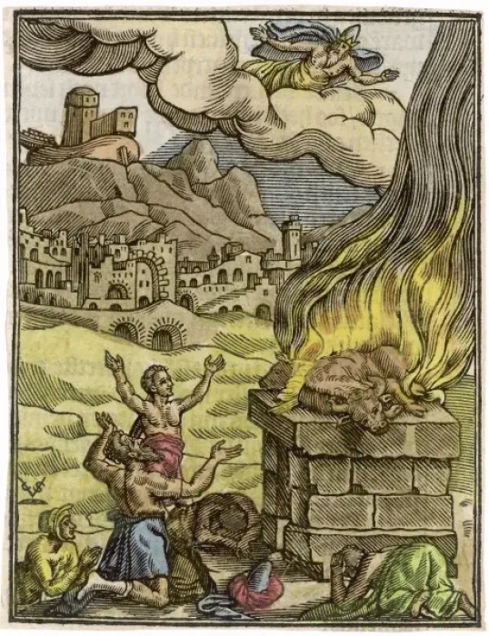 Framed Print : Noah makes a sacrifice of thanks to God Framed Print : Noah makes a sacrifice of thanks to God