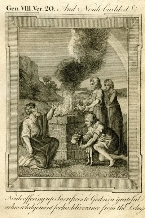 Framed Print : Noah offering up sacrifices to God Framed Print : Noah offering up sacrifices to God