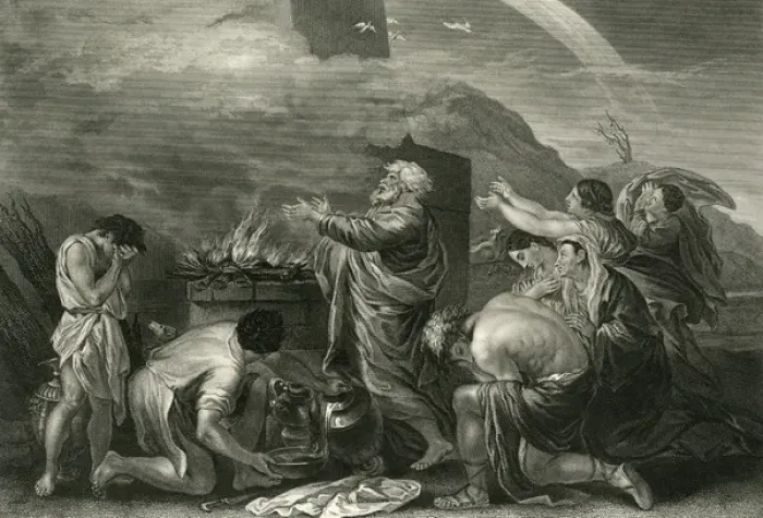 Framed Print : Noah Sacrifices Framed Print : Noah Sacrifices