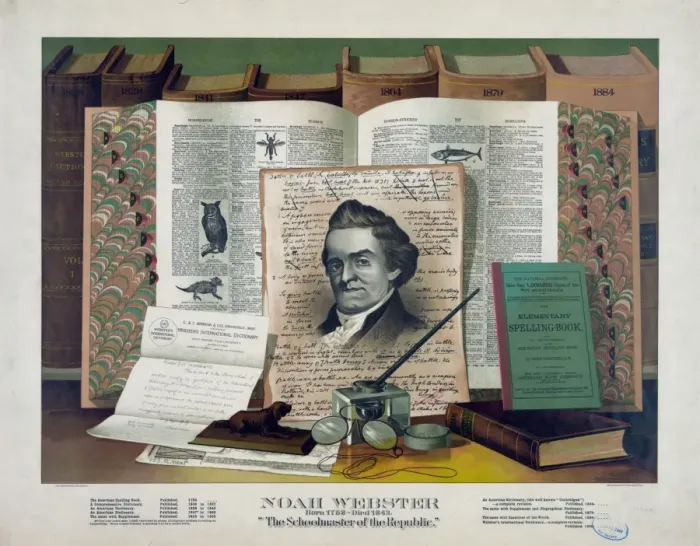Framed Print : Noah Webster. Born 1758-died 1843. The schoolmaster of the r Framed Print : Noah Webster. Born 1758-died 1843. The schoolmaster of the r