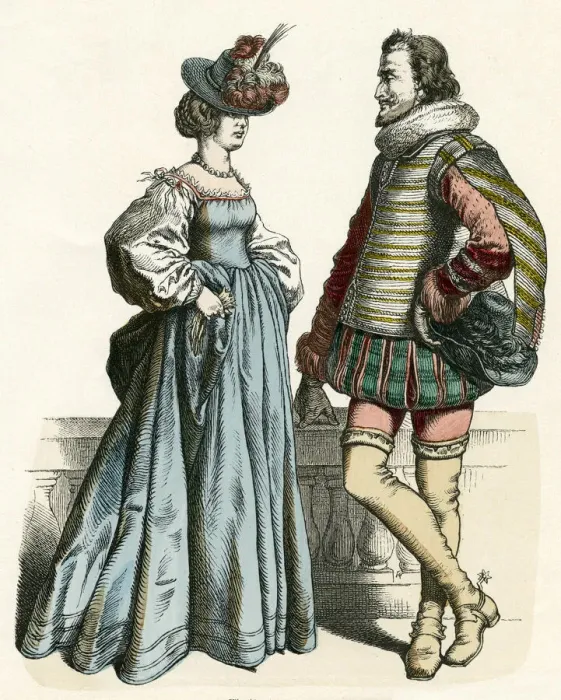 Framed Print : Noble German couple in costume Framed Print : Noble German couple in costume