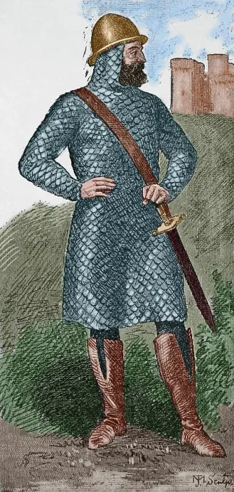 Framed Print : Noble visigoth. Engraving. Museo Militar, 1883 Framed Print : Noble visigoth. Engraving. Museo Militar, 1883