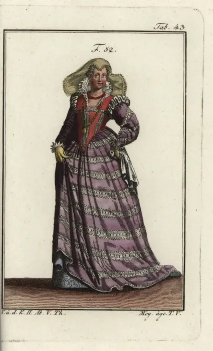 Framed Print : Noble woman of Florence in dress with lace Framed Print : Noble woman of Florence in dress with lace