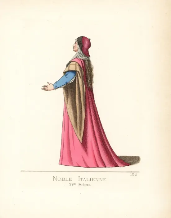 Framed Print : Noblewoman of Italy, 15th century Framed Print : Noblewoman of Italy, 15th century