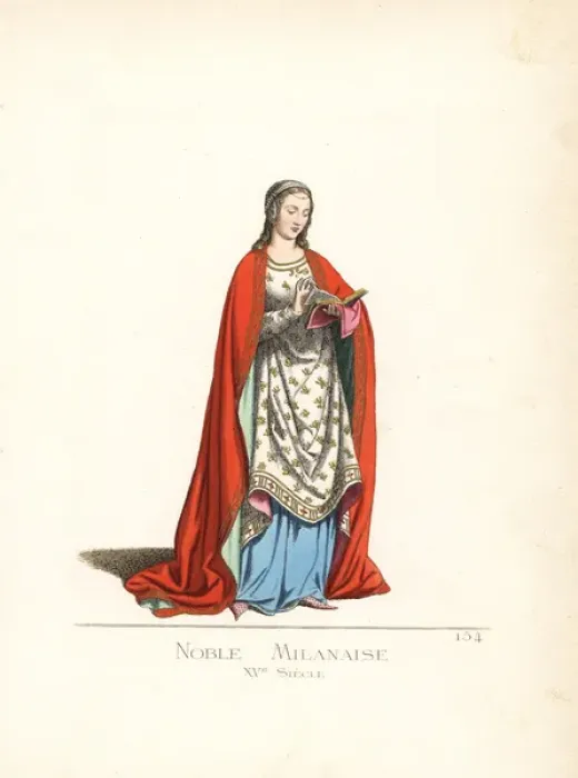 Framed Print : Noblewoman of Milan, 15th century Framed Print : Noblewoman of Milan, 15th century