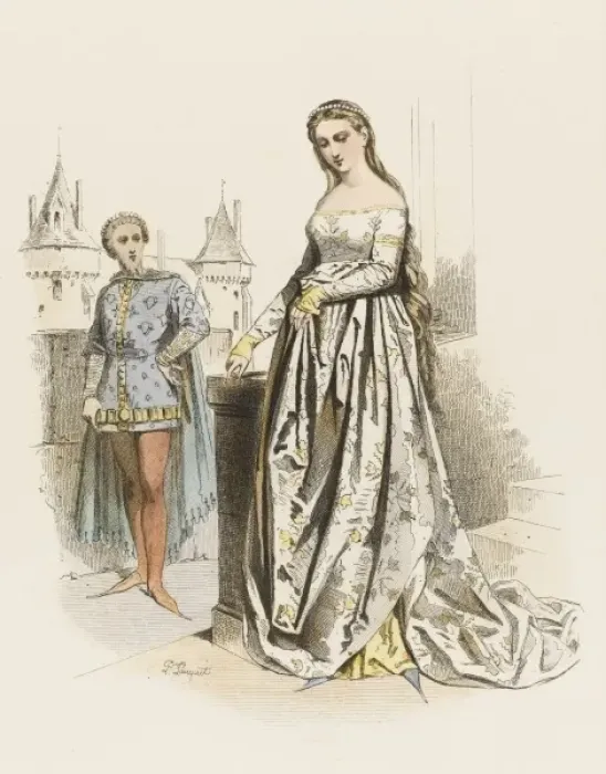 Framed Print : Noblewoman and Page Framed Print : Noblewoman and Page