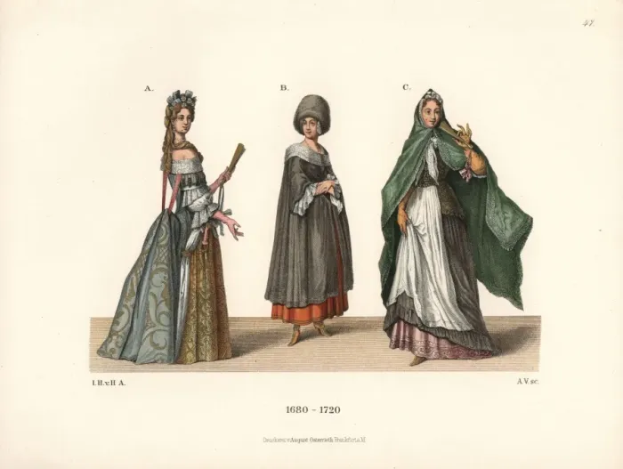 Framed Print : Noblewomen of the late 17th century Framed Print : Noblewomen of the late 17th century