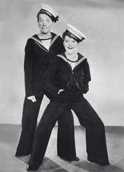 Framed Print : Noel Coward and Gertrude Lawrence in the play Has Anybody Seen our Ship?, part of the programme To-night at 8. 30, at the Phoenix Theatre, 1936. Date: 1936