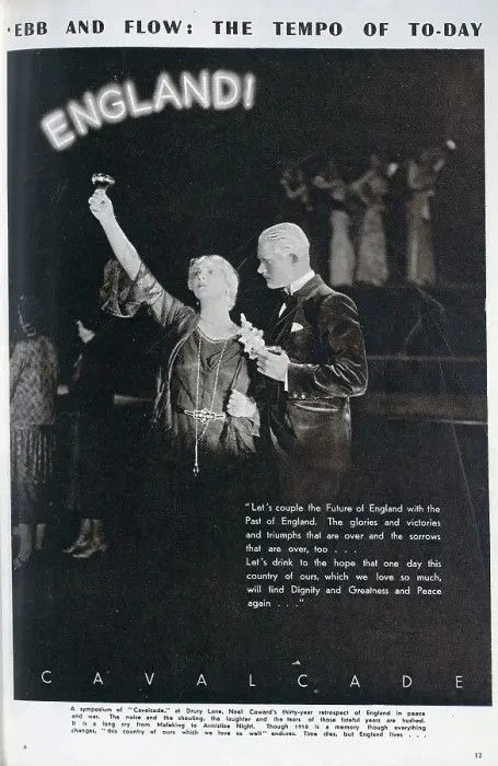 Framed Print : Noel Coward's Cavalcade was a thirty-year retrospect of England in peace and war. It ran at the Theatre Royal, Drury Lane between October 1931 and September 1932 and had a cast and crew of over 400 individuals. Date: circa 1931 Framed Print : Noel Coward's Cavalcade was a thirty-year retrospect of England in peace and war. It ran at the Theatre Royal, Drury Lane between October 1931 and September 1932 and had a cast and crew of over 400 individuals. Date: circa 1931