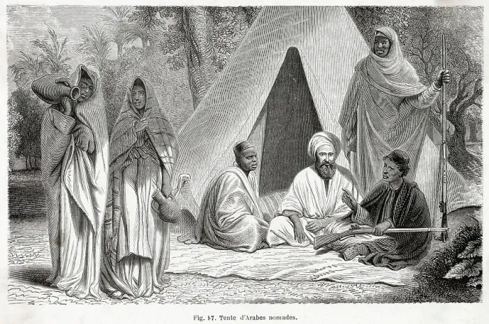 Framed Print : Nomadic Arabs. Date: 1872 Framed Print : Nomadic Arabs. Date: 1872