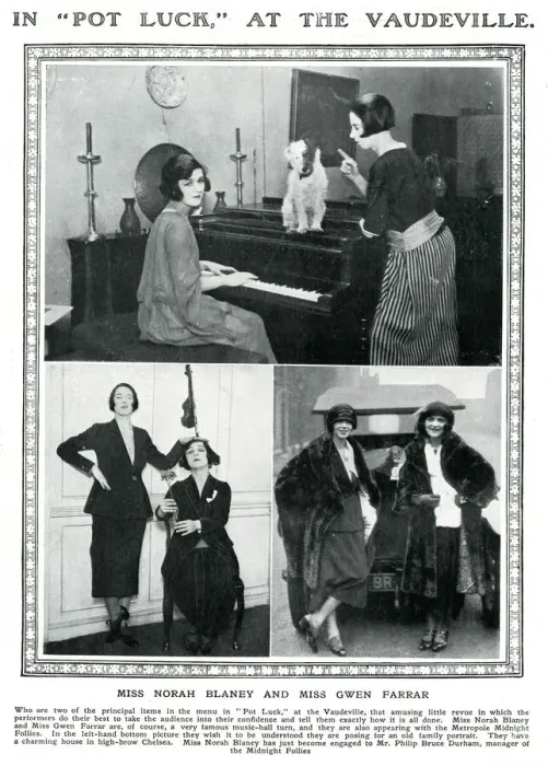 Framed Print : Norah Blaney and Gwen Farrar in Pot Luck, 1922 Framed Print : Norah Blaney and Gwen Farrar in Pot Luck, 1922