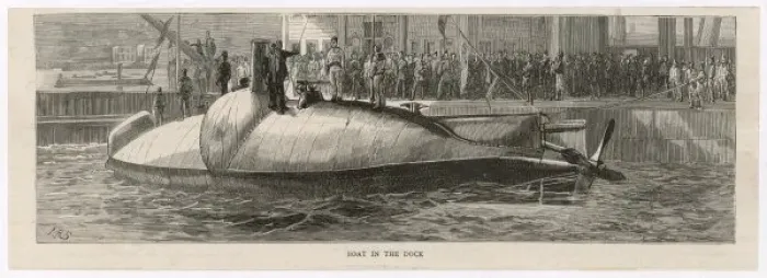 Framed Print : Nordenfelts Submarine Framed Print : Nordenfelts Submarine