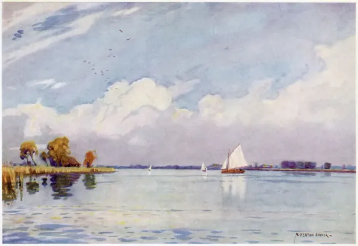 Framed Print : Norfolk Broads: Hickling Broad Date: 1921 Framed Print : Norfolk Broads: Hickling Broad Date: 1921