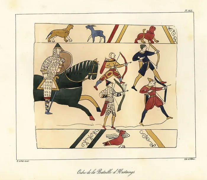 Framed Print : Norman archers lead the cavalry into the Battle of Hastings Framed Print : Norman archers lead the cavalry into the Battle of Hastings