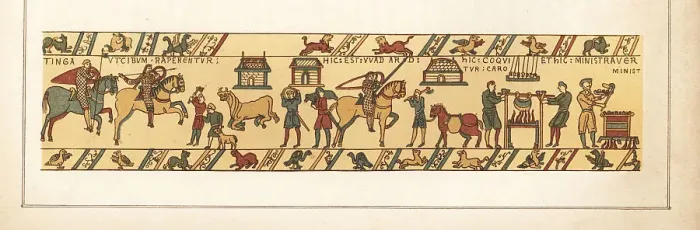Framed Print : The Norman army under William, Duke of Normandy, foraging for fo Framed Print : The Norman army under William, Duke of Normandy, foraging for fo