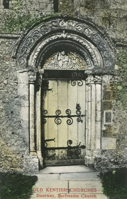 Framed Print : The Norman Doorway at Barfeston Church, Kent Framed Print : The Norman Doorway at Barfeston Church, Kent
