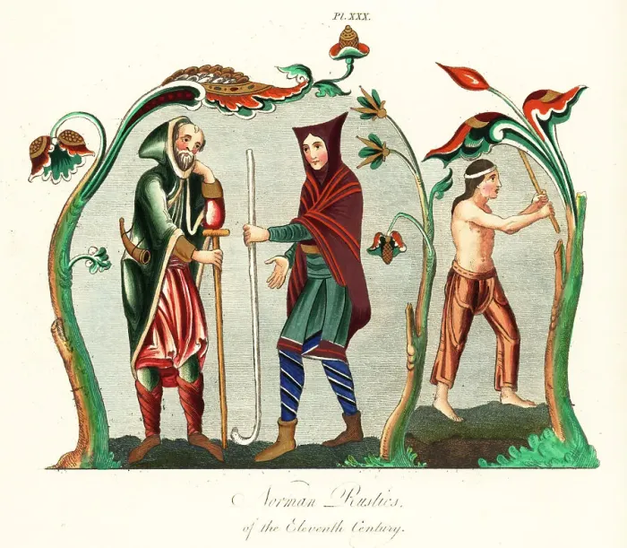 Framed Print : Norman rustics of the 11th century Framed Print : Norman rustics of the 11th century