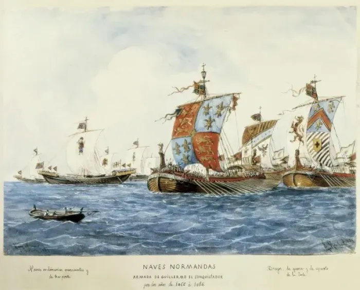 Framed Print : Norman ships of William I the Conqueror (11th Framed Print : Norman ships of William I the Conqueror (11th