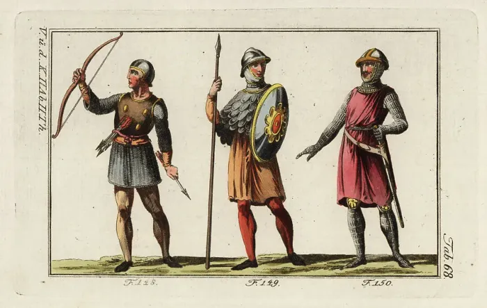 Framed Print : Norman soldiers, 12th century Framed Print : Norman soldiers, 12th century