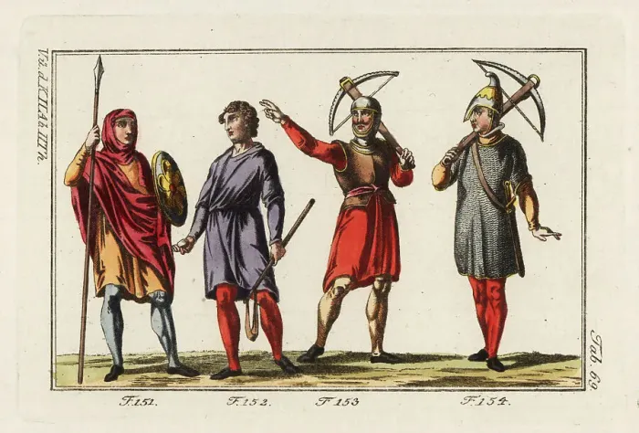 Framed Print : Norman soldiers, 12th century Framed Print : Norman soldiers, 12th century