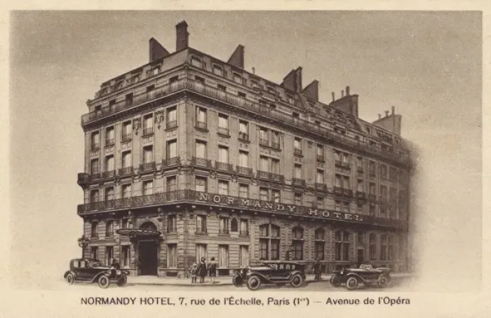 Framed Print : Normandy Hotel, Rue de l Opera, Paris Framed Print : Normandy Hotel, Rue de l Opera, Paris