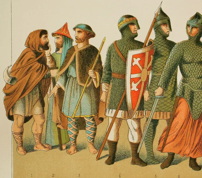 Framed Print : Normans, 1000-1100. From left to right: shepherd Framed Print : Normans, 1000-1100. From left to right: shepherd