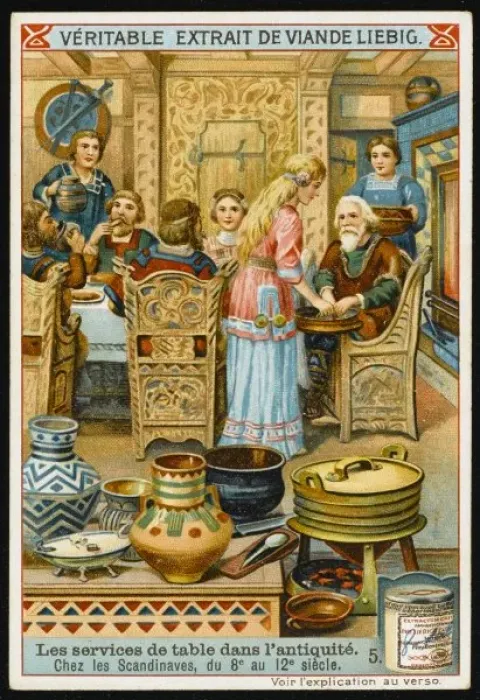 Framed Print : Norsemen at Banquet Framed Print : Norsemen at Banquet