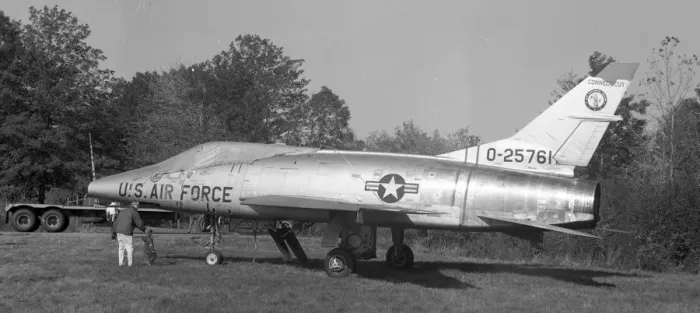 Framed Print : North American F-100A-1-NA Super Sabre O-52-5761 Framed Print : North American F-100A-1-NA Super Sabre O-52-5761