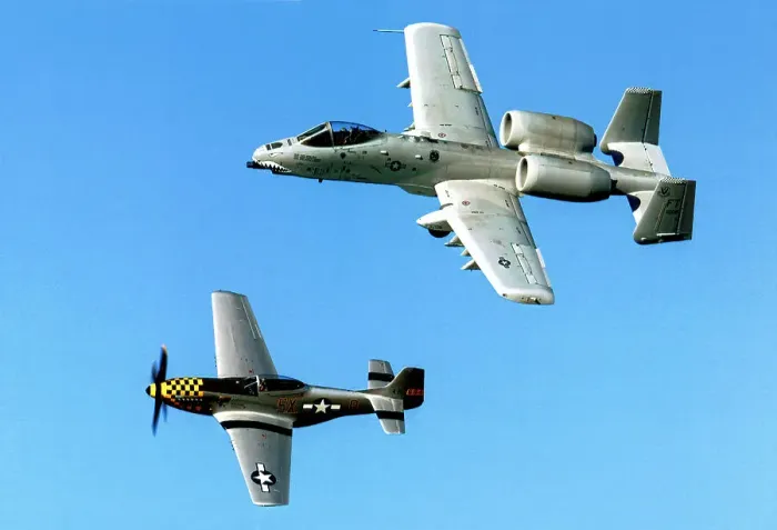 Framed Print : North American P-51D Mustang 44-73856 and Fairchild-Republic Framed Print : North American P-51D Mustang 44-73856 and Fairchild-Republic