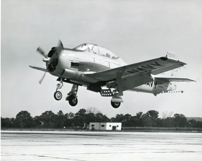 Framed Print : North American T-28C Trojan of the US Navy, 140053, at t?