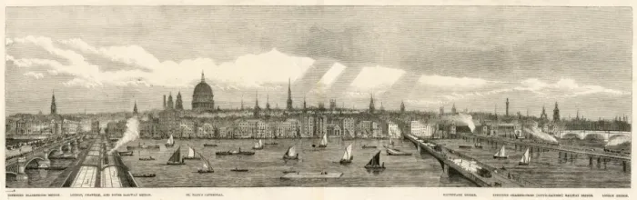 Framed Print : North Bank of the Thames from Blackfriars Bridge to London B Framed Print : North Bank of the Thames from Blackfriars Bridge to London B
