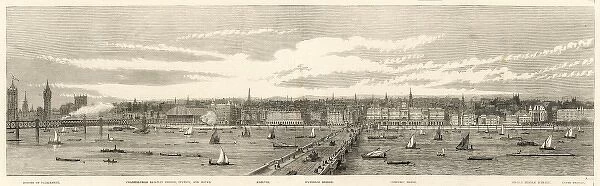 North Bank of the Thames from Westminster to Temple, London