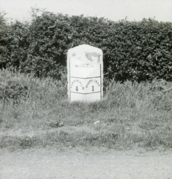 Framed Print : North Cray Roadside milestone Framed Print : North Cray Roadside milestone