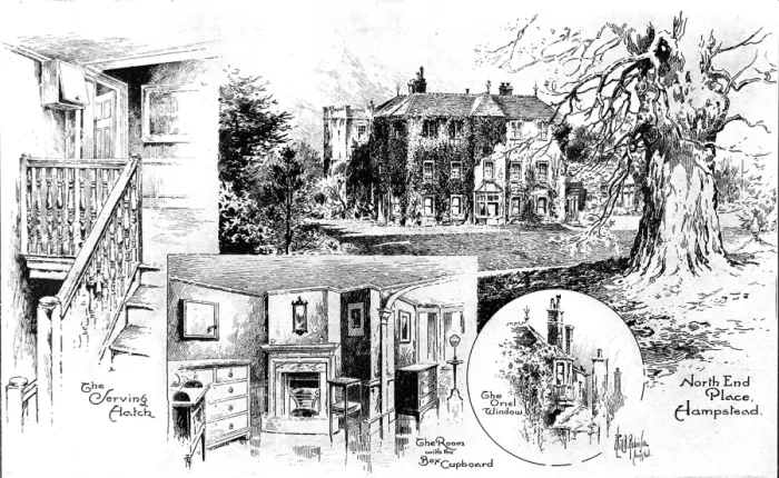 Framed Print : North-End Place, Hampstead Heath, 1908 Framed Print : North-End Place, Hampstead Heath, 1908