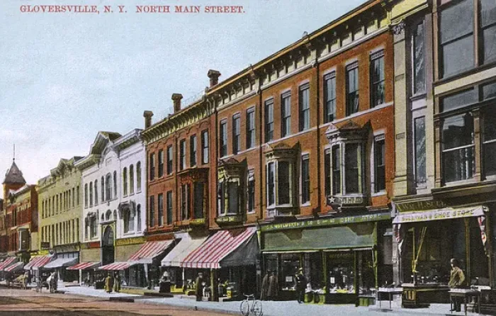 Framed Print : North Main Street, Gloversville, New York State, USA Framed Print : North Main Street, Gloversville, New York State, USA