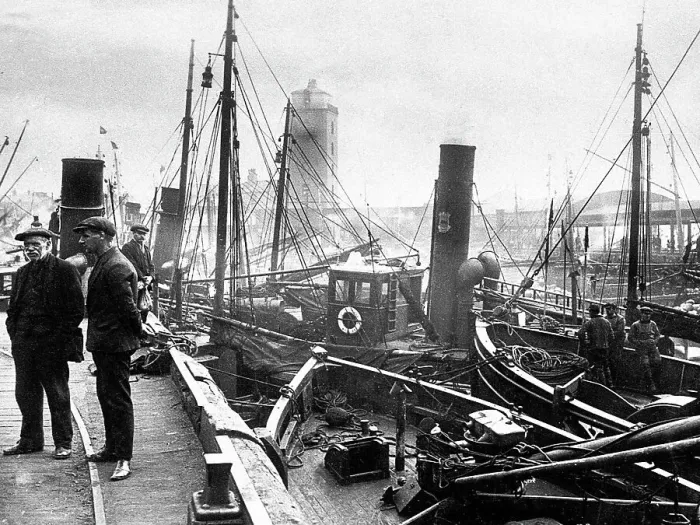 Framed Print : North Shields Fish Quay early 1900s Framed Print : North Shields Fish Quay early 1900s