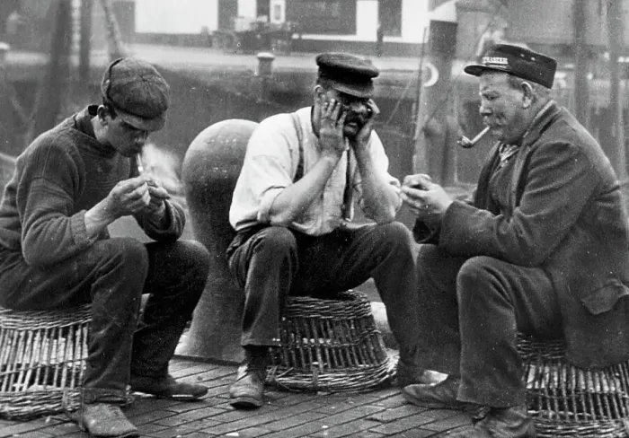 Framed Print : North Shields Fishermen early 1900s Framed Print : North Shields Fishermen early 1900s