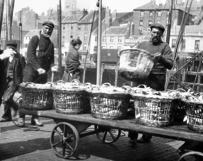 Framed Print : North Shields Fishermen early 1900s Framed Print : North Shields Fishermen early 1900s