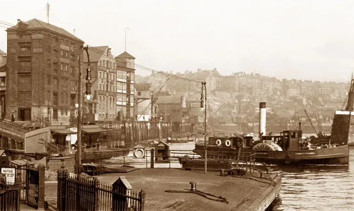 Framed Print : North Shields Paddle Steamer Ferry early 1900s Framed Print : North Shields Paddle Steamer Ferry early 1900s