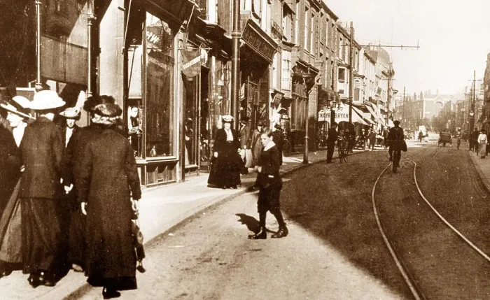 Framed Print : Northampton Abington Street early 1900s Framed Print : Northampton Abington Street early 1900s